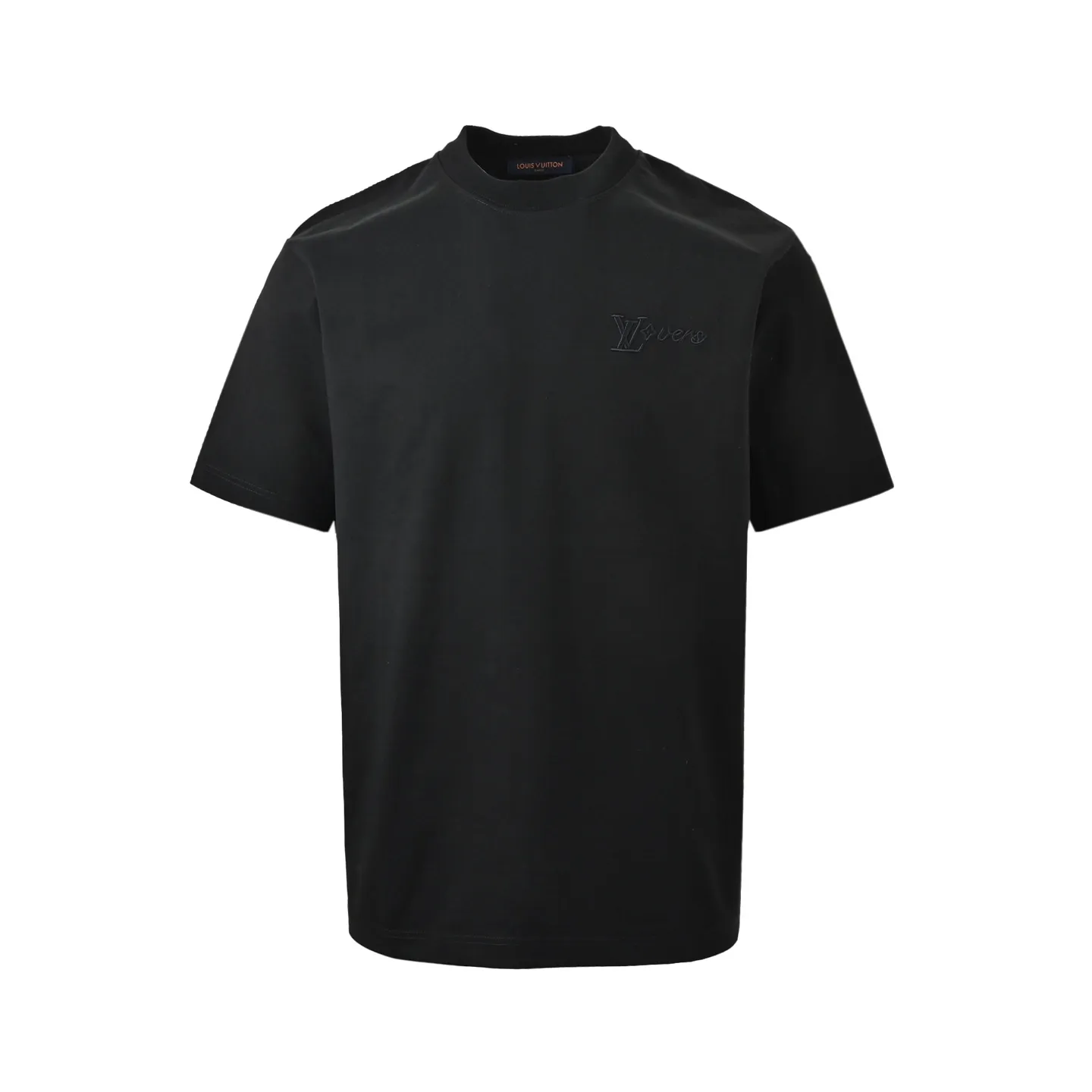 Louis Vuitton/Louis Vuitton short sleeves with small logo on the chest and letter embroidery on the back
